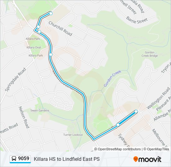 9059 bus Line Map