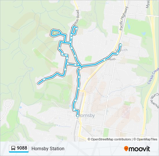 9088 bus Line Map