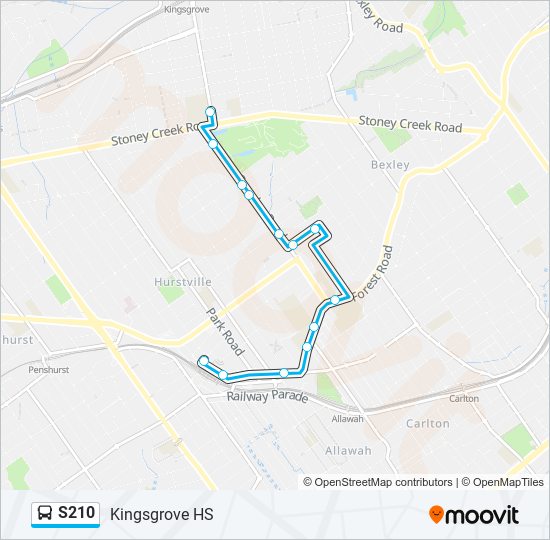 S210 bus Line Map