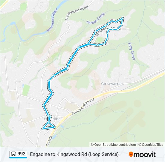 992 Route Schedules Stops Maps Engadine Station Updated 992-route-schedules-stops-maps-engadine-station-updated