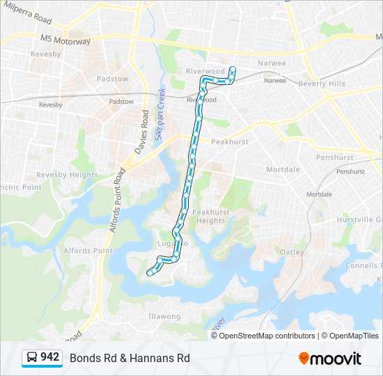 942 bus Line Map