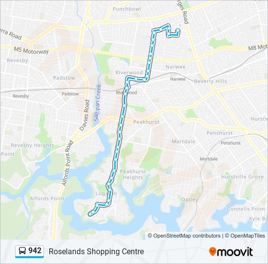 942 Route: Schedules, Stops & Maps - Roselands Shopping Centre (Updated)