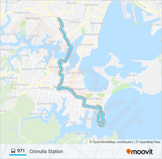 971 Route: Schedules, Stops & Maps - Cronulla Station (Updated)