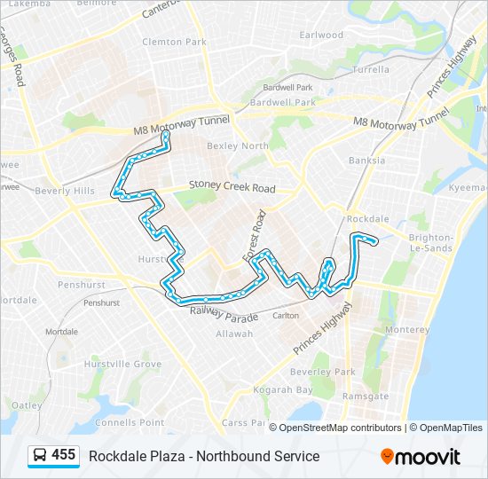 455 Route Schedules, Stops & Maps Rockdale Plaza Northbound