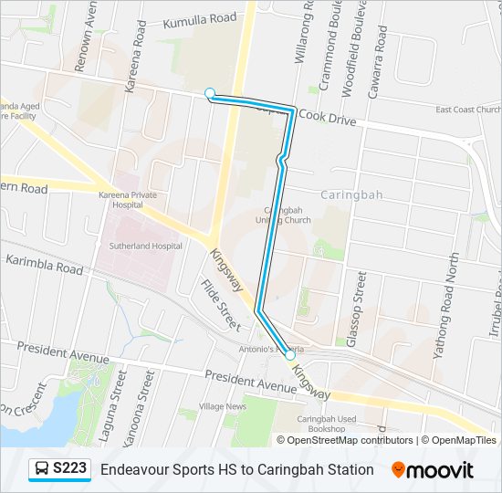 S223 bus Line Map