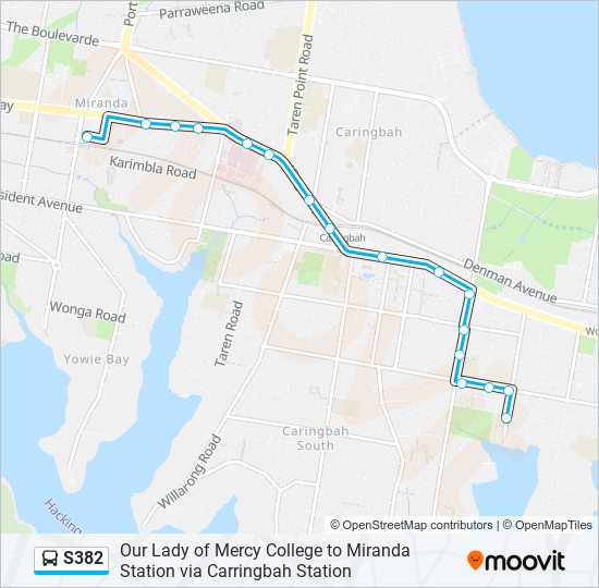 S382 bus Line Map