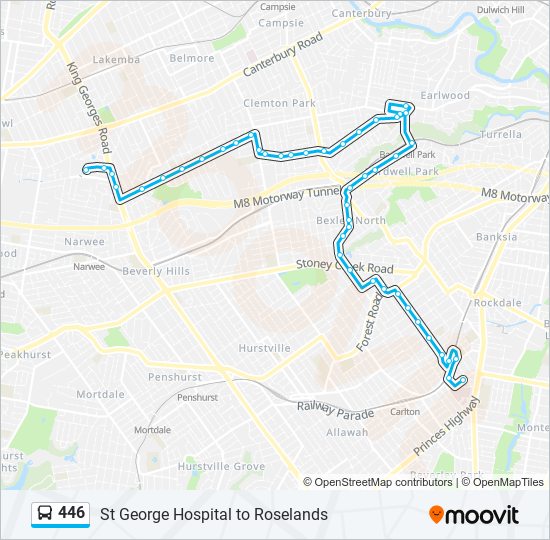 446 Route: Schedules, Stops & Maps - St George Hospital (Updated)