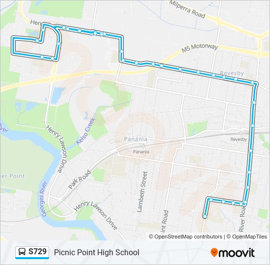 S729 bus Line Map