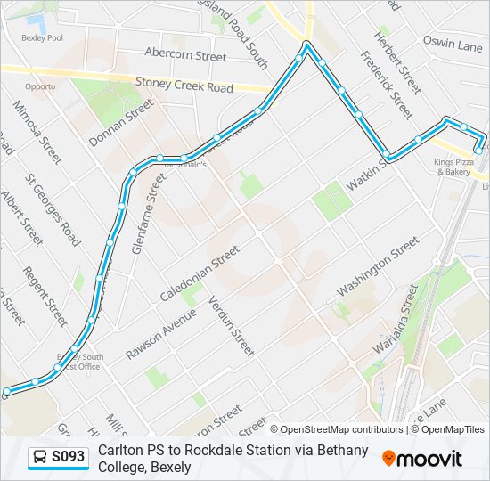 s093 Route Schedules, Stops & Maps Rockdale Station (Updated)