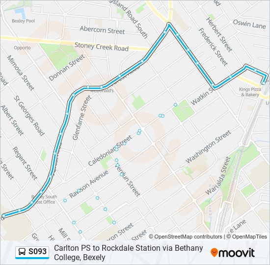 s093 Route Schedules, Stops & Maps Rockdale Station (Updated)