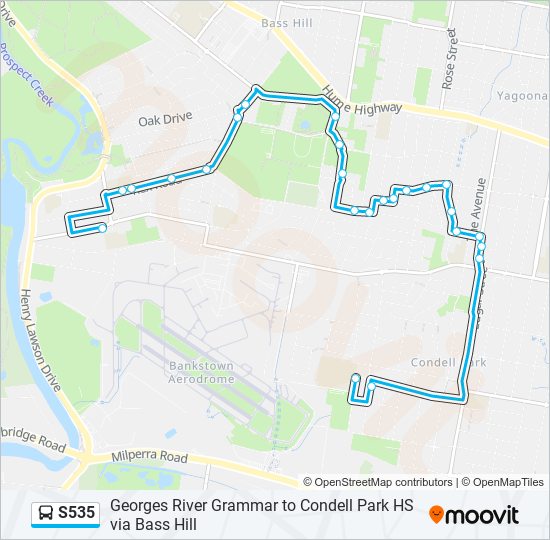 S535 bus Line Map