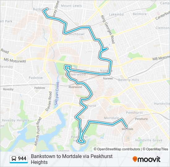 944 Route: Schedules, Stops & Maps - Mortdale Station (Updated)