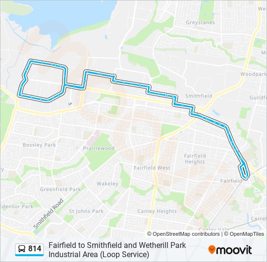 814 Route: Schedules, Stops & Maps - Fairfield Stn (Updated)