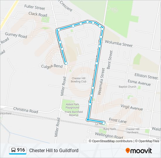 916 Route Schedules Stops Maps Chester Hill HS Updated