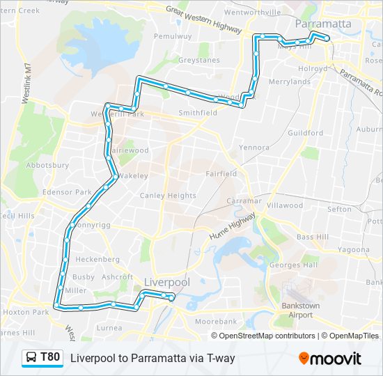 t80 Route: Schedules, Stops & Maps - Liverpool Stn (Updated)