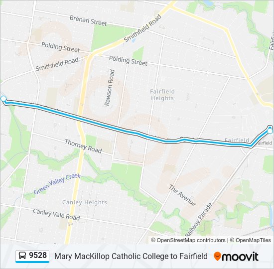 9528 Route: Schedules, Stops & Maps - Fairfield Stn (Updated)