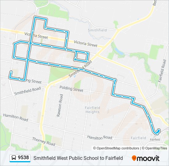 9538 Route: Schedules, Stops & Maps - Fairfield Stn (Updated)