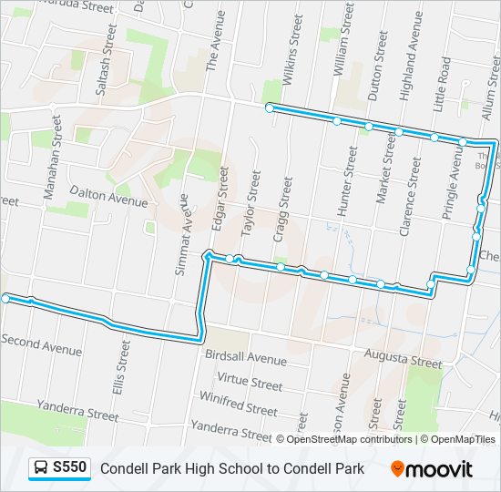 s550 Route: Schedules, Stops & Maps - Marion St opp Thella-Kenway ...