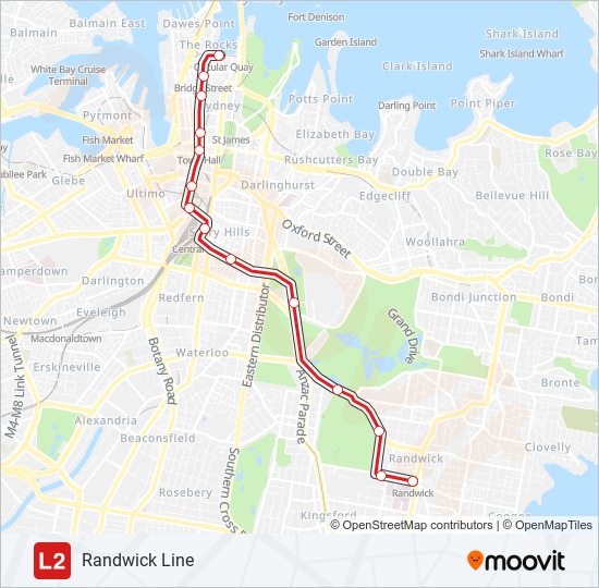 l2 Route: Schedules, Stops & Maps - Randwick (Updated)