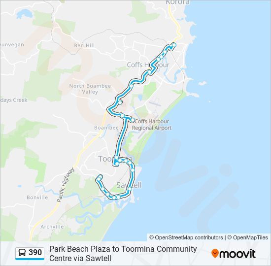 390 Route Schedules, Stops & Maps Opp Toormina Community Centre