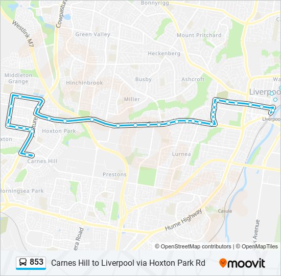 853 Route: Schedules, Stops & Maps - Carnes Hill Mktplc (Updated)