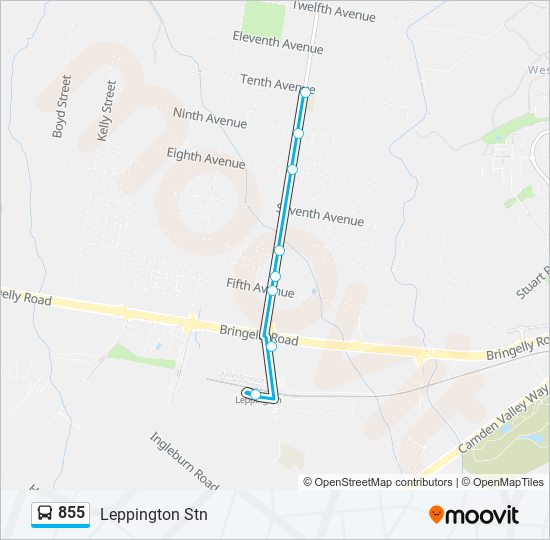 855 Route: Schedules, Stops & Maps - Leppington Stn (Updated)