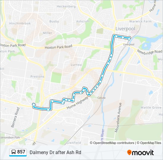 857 Route Schedules, Stops & Maps Dalmeny Dr after Ash Rd (Updated)