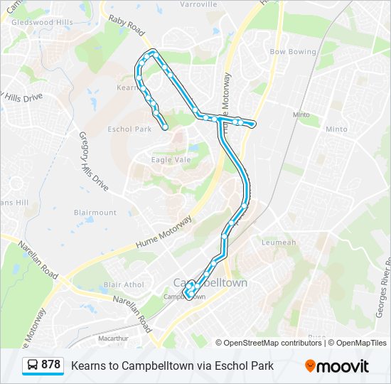 878 Route Schedules, Stops & Maps Eschol Park Sports Complex (Updated)
