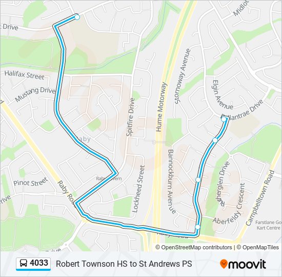 4033 Route: Schedules, Stops & Maps - Ballantrae Dr before Arisaig Pl ...