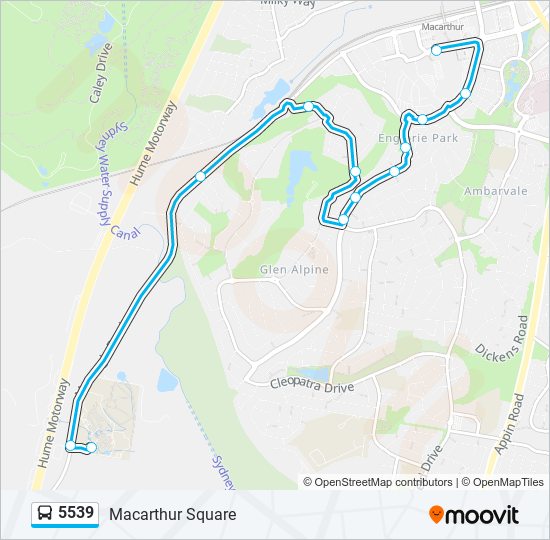 5539 Route: Schedules, Stops & Maps - Macarthur Square (Updated)