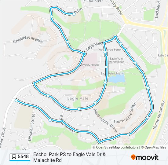 5548 Route Schedules, Stops & Maps Malachite Rd at Eagle Vale Dr