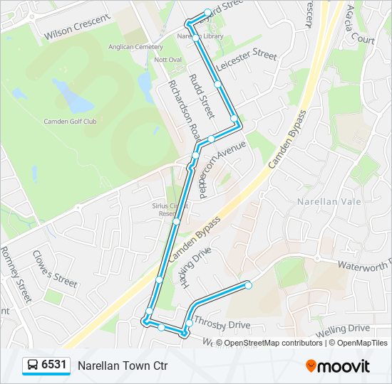 6531 Route: Schedules, Stops & Maps - Narellan Town Ctr (Updated)