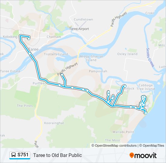 s751 Route: Schedules, Stops & Maps - Old Bar Public (Updated)