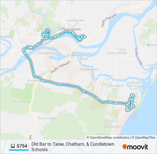 s754 Route: Schedules, Stops & Maps - Old Bar (Updated)