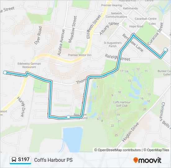 s197 Route: Schedules, Stops & Maps - Coffs Harbour PS (Updated)