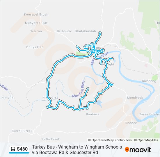 Mapa de S460 de autobús