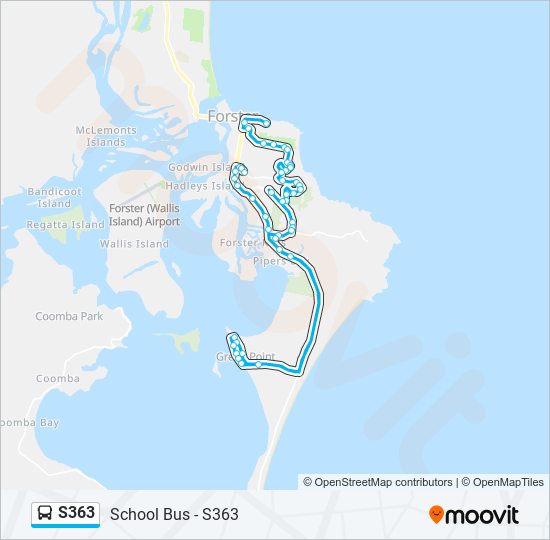S363 bus Line Map