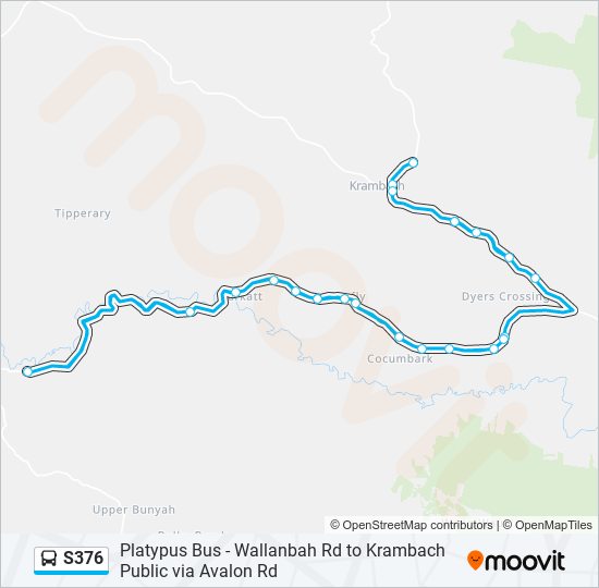 S376 bus Line Map