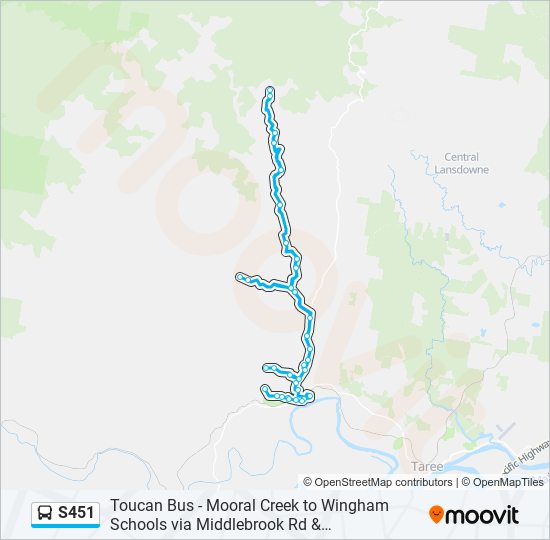 S451 bus Line Map
