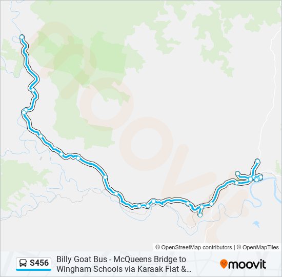 Mapa de S456 de autobús
