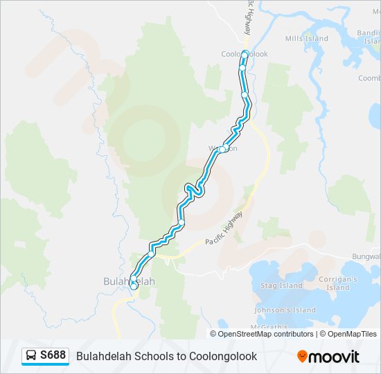 S688 bus Line Map