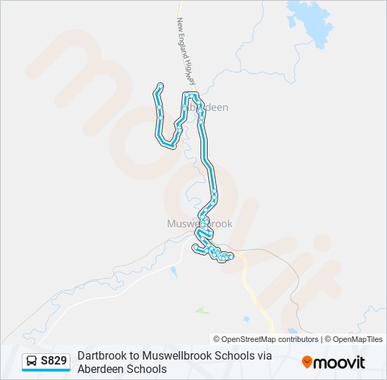 S829 bus Line Map