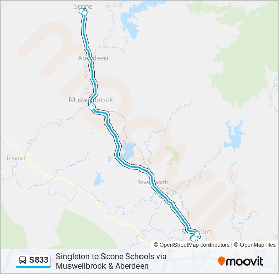 S833 bus Line Map