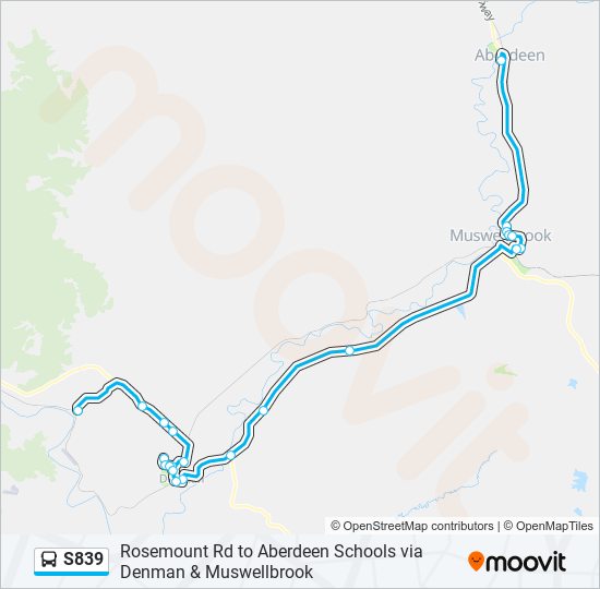 s839 Route Schedules, Stops & Maps Denman (Updated)