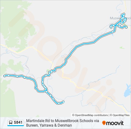 S841 bus Line Map