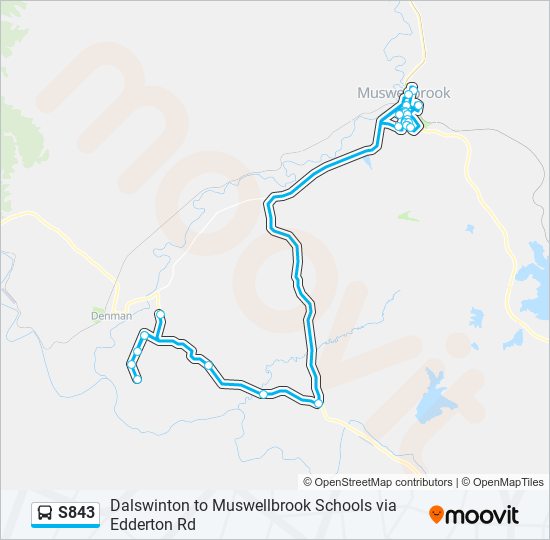 Mapa de S843 de autobús