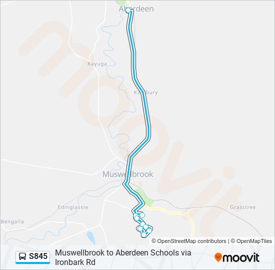 S845 bus Line Map
