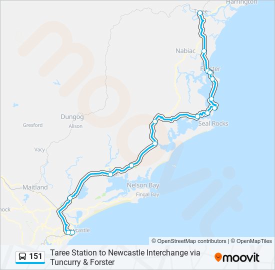 Mapa de 151 de autobús