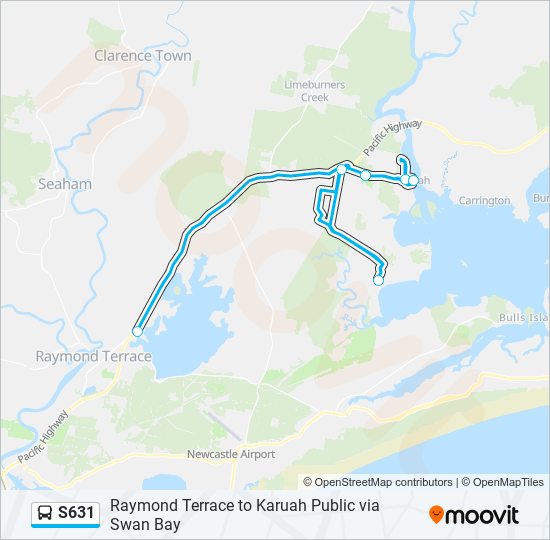 Mapa de S631 de autobús