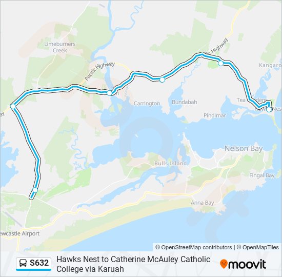 S632 bus Line Map